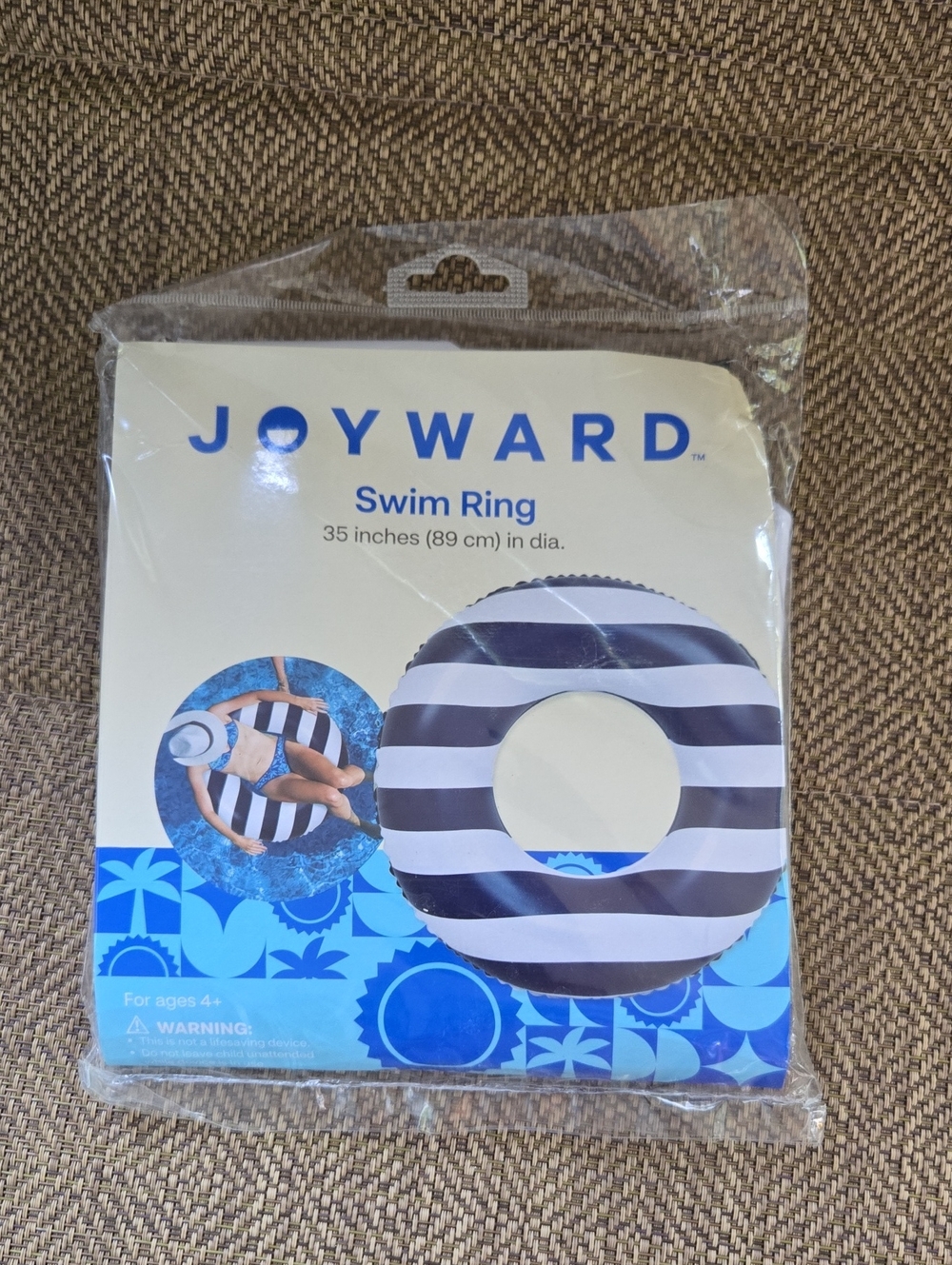 Joyward Swim Ring - Black & White Stripes